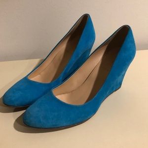 J. Crew blue suede wedges, 11